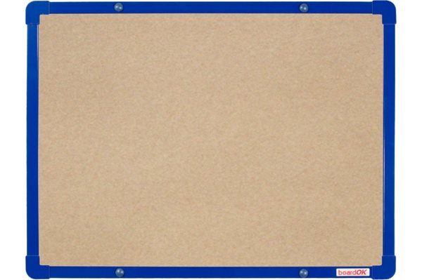 Levně BoardOK Tabule s textilním povrchem 60 × 45 cm, modrý rám