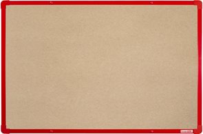 BoardOK Tabule s textilním povrchem 60 × 90 cm, červený rám