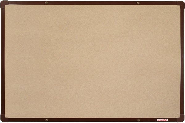 BoardOK Tabule s textilním povrchem 60 × 90 cm, hnědý rám
