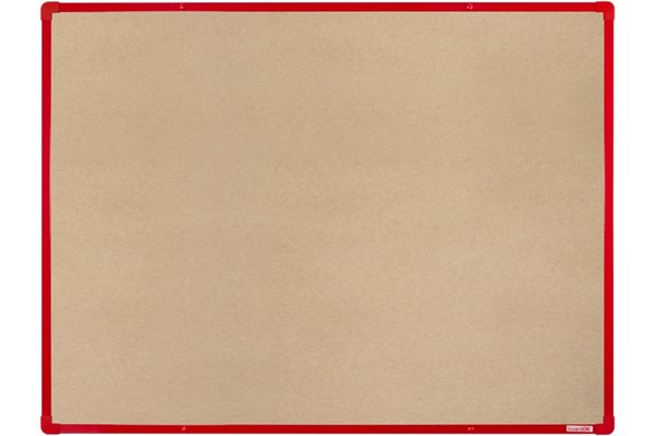 Levně BoardOK Tabule s textilním povrchem 150 × 120 cm, červený rám