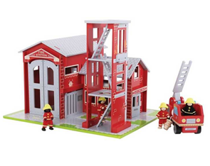 Dřevěný set hasiči