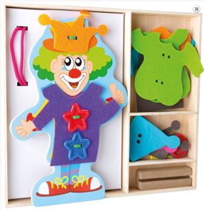 Oblékání klauna didaktická hračka