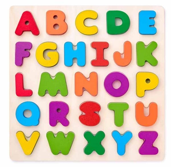 Levně Puzzle ABC - masivní písmena na desce