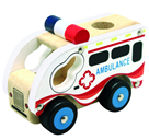 Dřevěné auto Ambulance