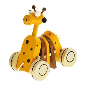 Dřevěná tahací žirafa