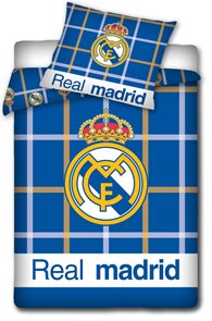 Fotbalové povlečení FC Real Madrid Káro 2014 140 x 200 cm