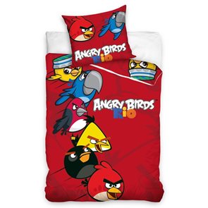 TipTrade Bavlněné povlečení Angry Birds Red 140x200 70x80cm