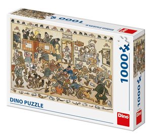 Josef Lada - Hospodsk&#225; rvačka - puzzle 1000