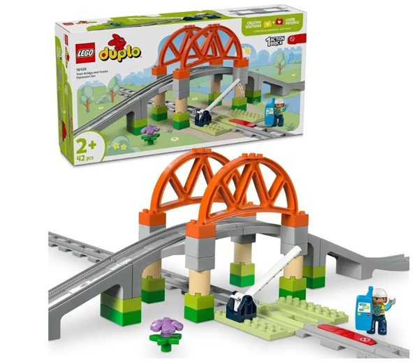 LEGO DUPLO® 10426 Železniční most a koleje – rozšiřující sada