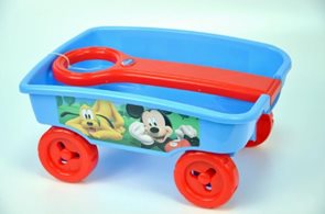 Vozík / vlečka Mickey plast 35cm s rukojetí od 24 měsíců