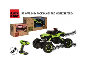 Auto Rock Buggy red scarab RC 2.4GHz 4x4 offroad plast 26cm 1:18, mix barev