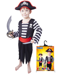 Karnevalový kostým pirát s čepicí vel. M