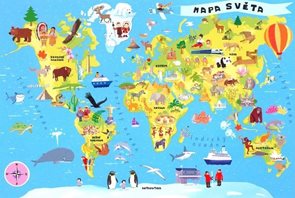 Puzzle Mapa světa 100 dílků