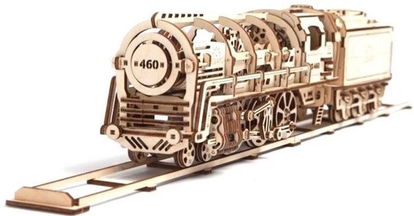 Levně Ugears 3D Mechanická parní lokomotiva s tendrem
