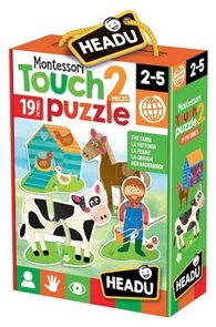Hmatové puzzle Farma 19x2 dílky (Montessori)