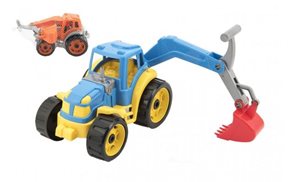Traktor se lžící 16x 24 cm, mix 2 barev