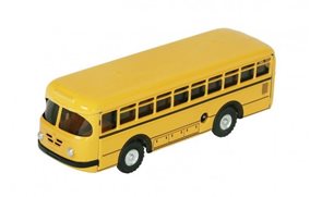 Autobus retro na klíček kov 19cm žlutý - Kovap