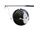 Lampion Halloween duch koule - 25 cm se svítící hůlkou 39 cm 