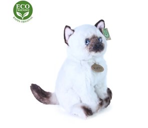 Plyšová kočka Ragdoll sedící, 25 cm