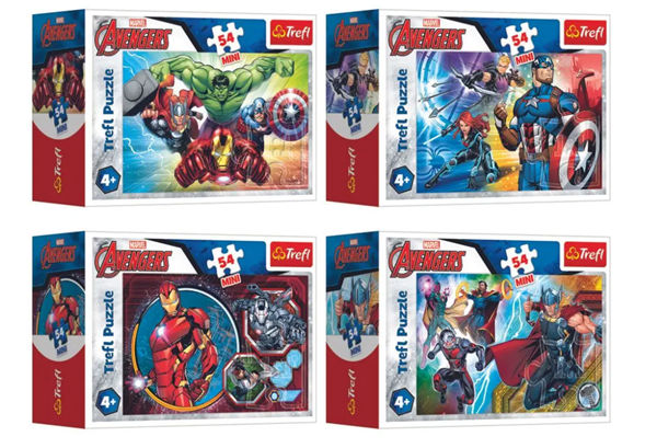 Levně Minipuzzle Avengers/ Hrdinové 54 dílů, mix druhů