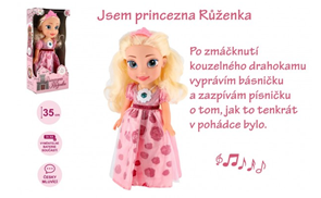 Panenka princezna Růženka 35 cm, česky mluvící na baterie 