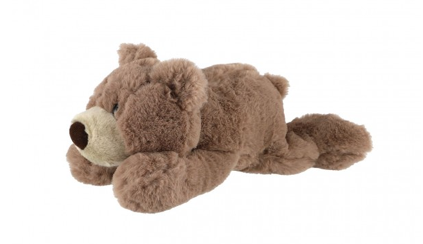 Levně Medvěd ležící plyš 28 cm - světle hnědý