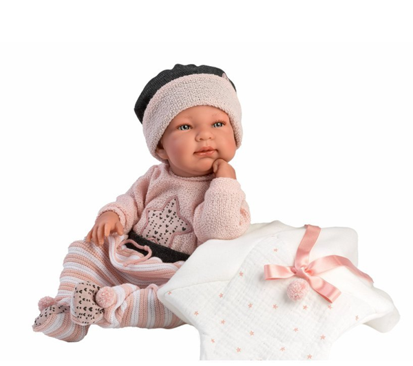 Llorens 84326 NEW BORN - realistická panenka miminko s celovinylovým tělem - 43 cm, Sleva 200%
