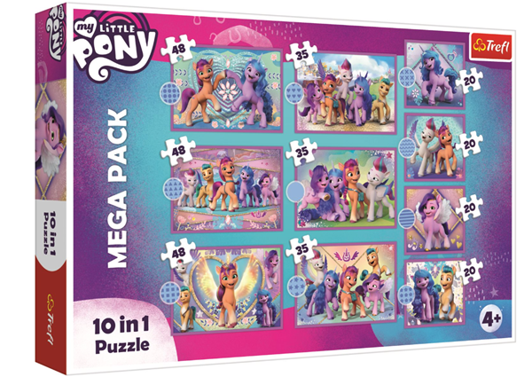 Puzzle My Little Pony- Zářiví poníci MEGA PACK 10 v 1