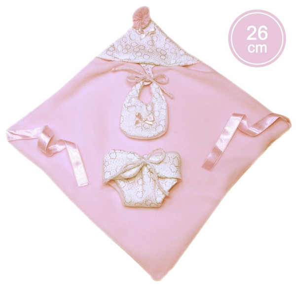 Levně Llorens M26-308 obleček pro panenku miminko NEW BORN velikosti 26 cm