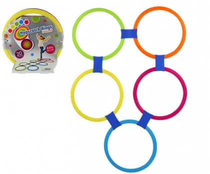Kruhy skákací barevné 10 ks plast o průměru 27 cm