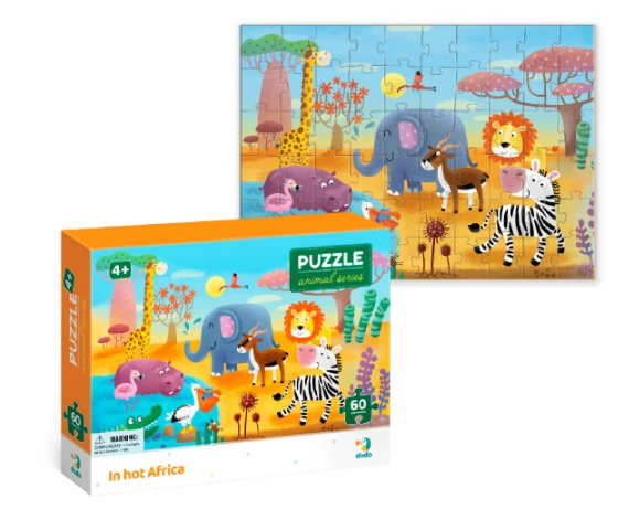 Puzzle Afrika - 60 dílků