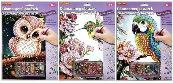 Diamantový obrázek - ptáci