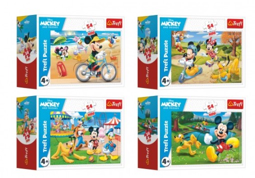 Minipuzzle 54 dílků Mickey Mouse Disney/ Den s přáteli - mix druhů