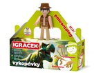 Igráček Paleontolog - figurka s vykopávkami dinosaurů Tyranosaura a Stegosaura