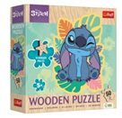 Puzzle dřevěné nepravidelné tvary Lilo a Stitch 50 dílků 