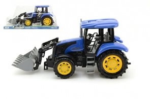 Modrý traktor s radlicí 42cm na setrvačník