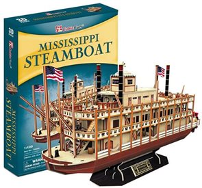 Puzzle 3D Mississippi Steamboat - 142 dílků