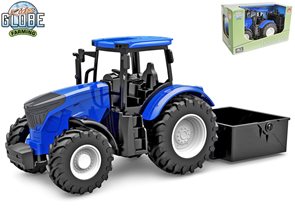 Kids Globe traktor modrý se sklápěčkou volný chod 27,5 cm