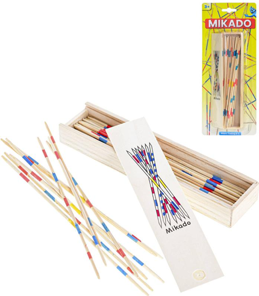 Mikádo 31 ks v dřevěné krabičce 19 x 4,5 cm 
