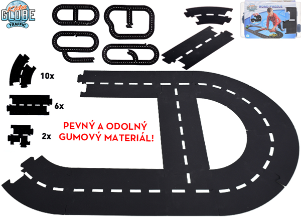 Kids Globe Traffic autodráha gumová obvod 307,5 cm 