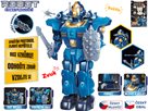 Robot 33 cm na baterie česky mluvící chodící s doplňky, světlem a zvukem, mix barev