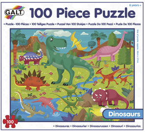 100 Puzzle v krabici - Dinosauři (37×50cm)