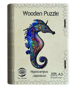 Dřevěné puzzle WOODEN mořský koník - 300 dílků
