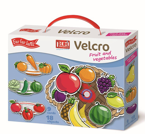 Levně PEXI Velcro skládačky - Ovoce a Zelenina (Fruits and Vegetables)