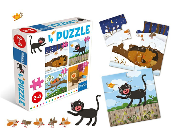 Levně Granna 4 puzzle - kočka