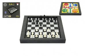 Soubor her 3v1 - magnetické šachy + dáma + člověče, nezlob se