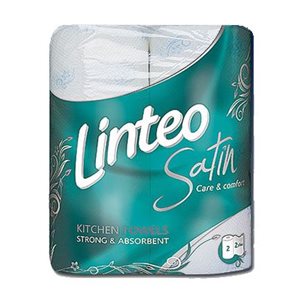 Linteo Satin Kuchyňské utěrky 2ks celuloza - bílé