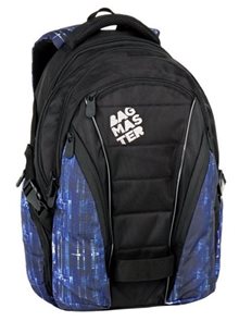 Školní batoh Bagmaster - BAG 7 G BLACK/BLUE/WHITE