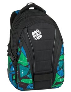 Studentský batoh Bagmaster - BAG 7 F BLACK/GREEN/BLUE