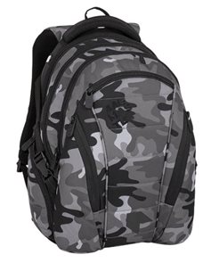 Studentský batoh Bagmaster - BAG 8 CH BLACK/GRAY/WHITE